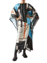 Load image into Gallery viewer, kaftan silk geo