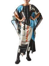 Load image into Gallery viewer, kaftan silk geo